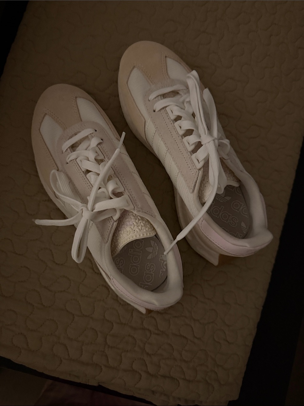 adidas Women’s Cream & White Retro Runner Sneakers